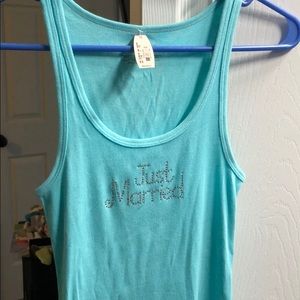 VS “Just Married” rhinestone tank